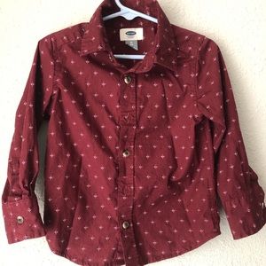 Old Navy Boy Red Wine Dress Shirt size 3t